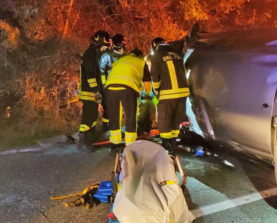 Allumiere - L'incidente sulla provinciale