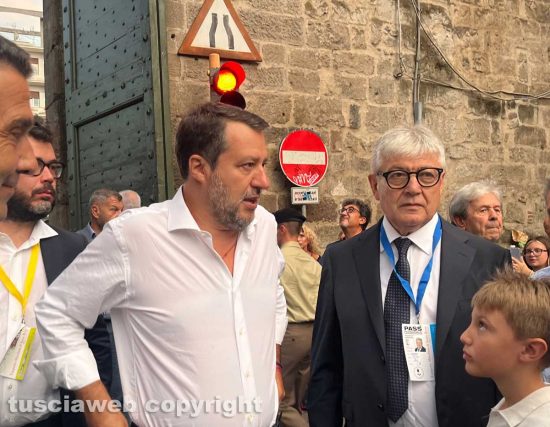 Viterbo - Santa Rosa - Matteo Salvini a San Sisto per il trasporto