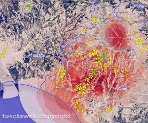 Viterbo - La mappa dei progetti dell'eolico nella Tuscia