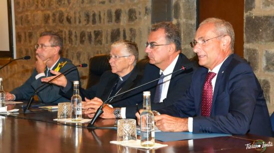 Elbano De Nuccio, il vescovo Piazza, Il comandante Gdf Carlo Pasquali, Stefano Tedeschi