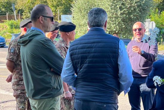 Ronciglione - Mauro Rotelli in visita all'ex Magazzino Materiali per la Difesa Nbc