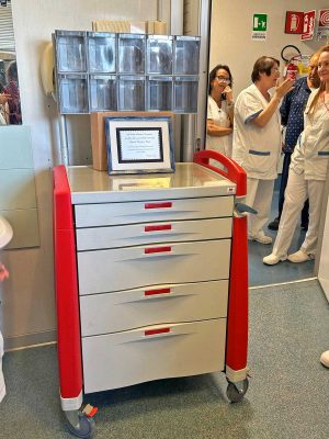 Viterbo - Asl - Donato un nuovo carrello terapia per i reparti dell'ospedale di Belcolle
