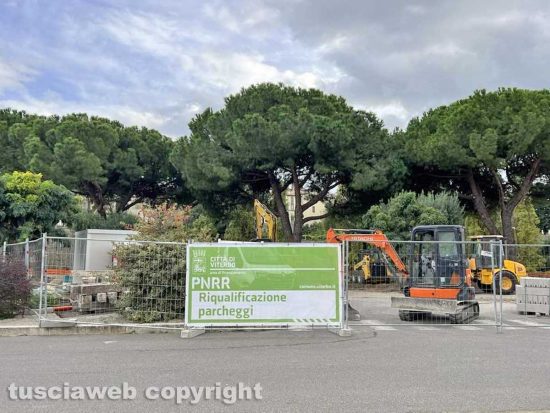 Viterbo - I lavori del Pnrr per la riqualificazione del parcheggio del Sacrario