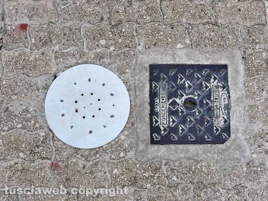 Viterbo - I nuovi pali della luce del Sacrario