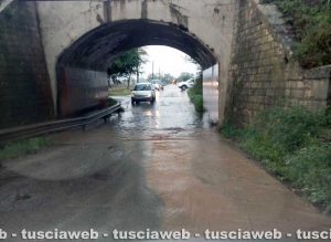 Tarquinia - Sottopassaggio delle Grottelle allagato