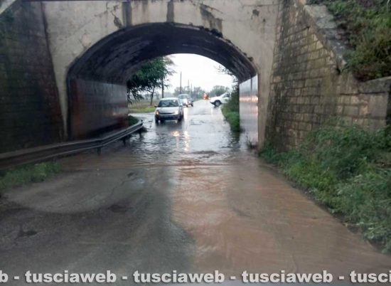 Tarquinia - Sottopassaggio delle Grottelle allagato