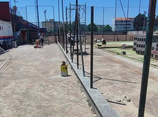 Viterbo - Campo sintetico Oliviero Bruni a Pianoscarano - Una fase dei lavori