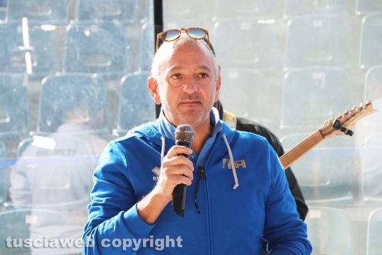 Viterbo - Cerimonia inaugurale del campionato di calcio a 5 degli sport paralimpici degli atleti con disabilità intellettiva relazionale Fisdir - Il consigliere Fisdir Marco Peciarolo