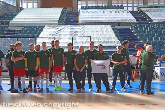 Viterbo - Cerimonia inaugurale del campionato di calcio a 5 degli sport paralimpici degli atleti con disabilità intellettiva relazionale Fisdir - Le squadre in campo 