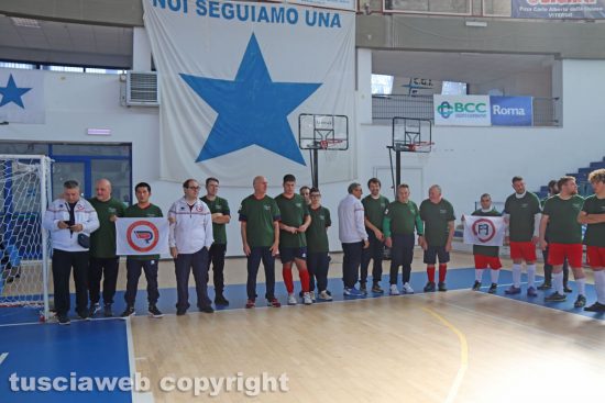 Viterbo - Cerimonia inaugurale del campionato di calcio a 5 degli sport paralimpici degli atleti con disabilità intellettiva relazionale Fisdir - Le squadre in campo 