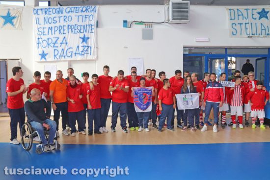 Viterbo - Cerimonia inaugurale del campionato di calcio a 5 degli sport paralimpici degli atleti con disabilità intellettiva relazionale Fisdir - Le squadre in campo 