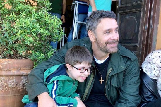 Francesco Baffo con Raoul Bova