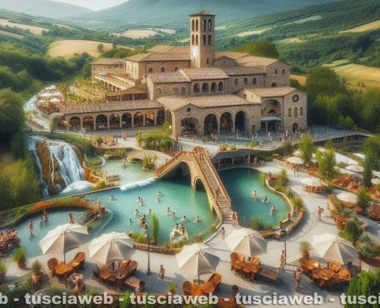Il parco termale viterbese elaborato da Giovanni Bartoletti con l'aiuto dell'intelligenza artificiale