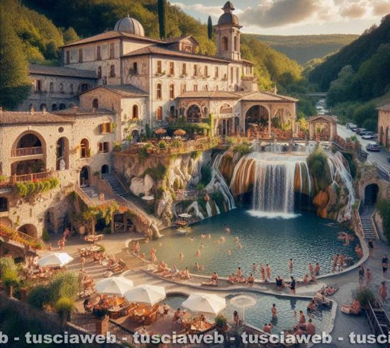 Il parco termale viterbese elaborato da Giovanni Bartoletti con l'aiuto dell'intelligenza artificiale