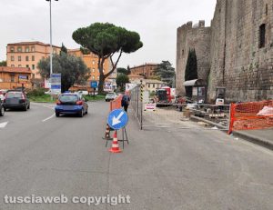 Area pedonale cantiere piazzale Gramsci