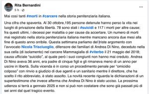 Morte di Andrea Di Nino - Il post di Rita Bernardini