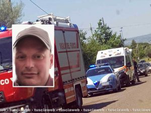 Vigili del fuoco, polizia e 118, generica - Nel riquadro Luca Picano