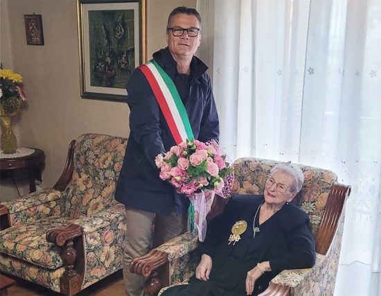 Carbognano - il sindaco Agostino Gasbarri e la signora Giulia Caproli 