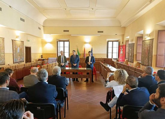 Civita Castellana - Visita istituzionale del commissario del Consorzio industriale del Lazio, professore Raffaele Trequattrini