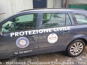 Un mezzo del Gruppo volontari del soccorso Montefiascone del coordinamento Prociv Arci servizio protezione civile e sanità