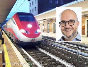 Frecciarossa a Orte - Nel riquadro Mauro Rotelli