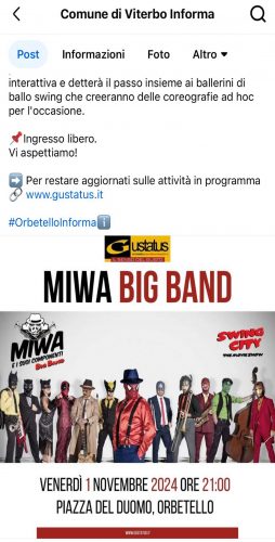 Il post con allo spettacolo a Orbetello