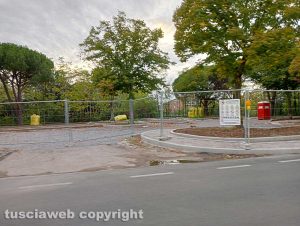 Viterbo - I lavori per il parcheggio in via Teverina