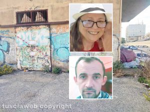 Femminicidio di Civitavecchia - Parcheggio il Bricchetto - La struttura sotto sequestro - Nei riquadri Camelia Ion e Lucian Tuduran