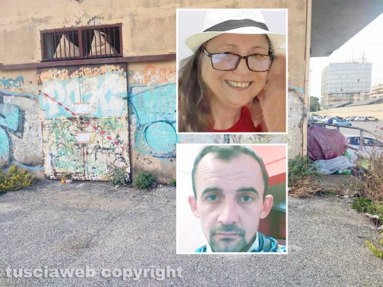 Femminicidio di Civitavecchia - Parcheggio il Bricchetto - La struttura sotto sequestro - Nei riquadri Camelia Ion e Lucian Tuduran