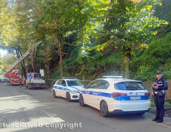 Viterbo - Smottamento a viale Fiume