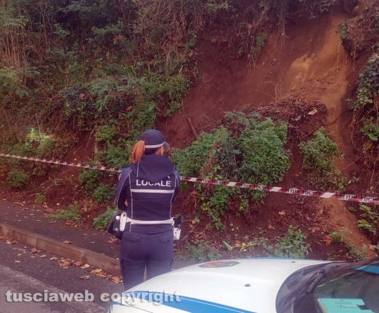 Viterbo - Smottamento a viale Fiume
