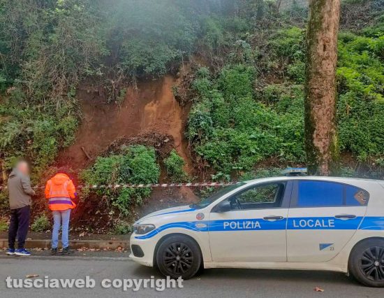 Viterbo - Smottamento a viale Fiume