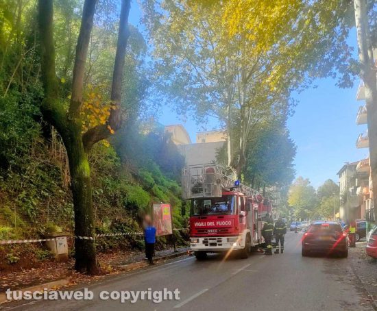 Viterbo - Smottamento a viale Fiume