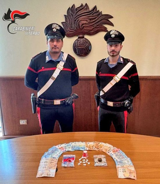Viterbo - Carabinieri - Droga e soldi sequestrati