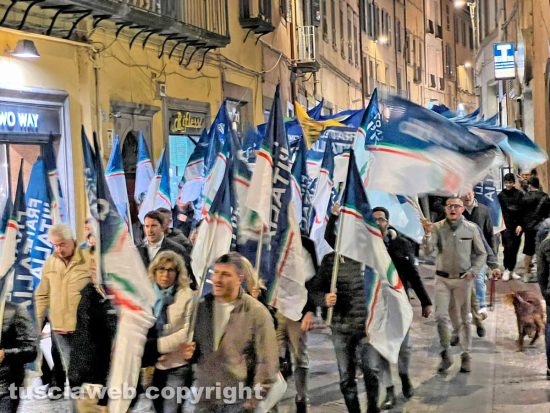 Viterbo - La manifestazione FdI per la caduta del muro di Berlino