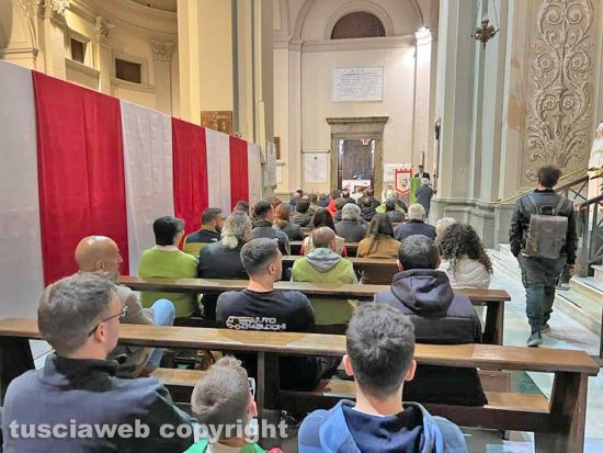 Viterbo - La messa in ricordo dei defunti del Sodalizio dei facchini di santa Rosa