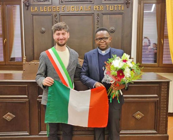 Stefano Bigiotti e don Vincent Chomba Lombe