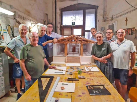 Tarquinia - I modelli in Legno del Tempio dell'Ara della regina di Tarquinia 
