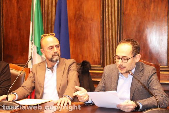 Viterbo - Conferenza stampa di Criterium 120 miglia in Tuscia - Da sinistra Mirco Lupino e Raffaele Friggi