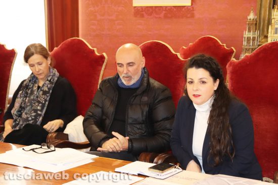 Viterbo - Presentazione del Piano attuativo di recupero del centro storico - Da sinistra Barbara Pizzo, Orazio Carpenzano e Chiara Frontini