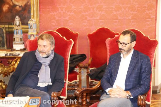 Viterbo - Presentazione del Piano attuativo di recupero del centro storico - Da sinistra l'assessore Emanuele Aronne e Stefano Peruzzo