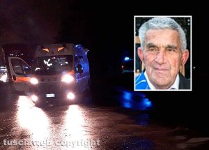 118 e polizia locale sul posto - Nel riquadro: Mario Costantini