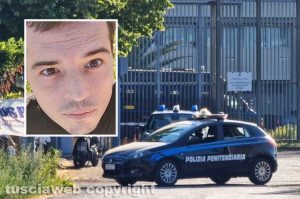 Il carcere di Viterbo - Nel riquadro: Ian Patrick Sardo