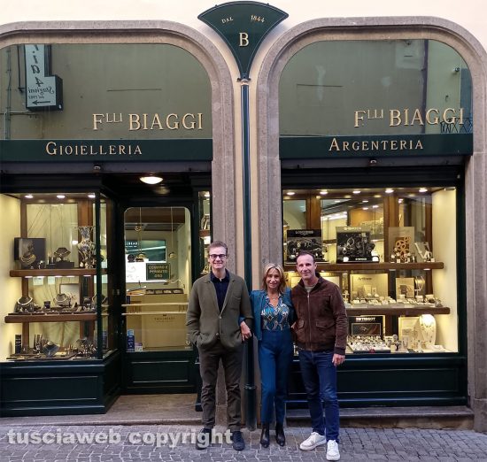 Viterbo - Gioielleria F.lli Biaggi - I titolari e Andrea Biaggi, Simone Biaggi e Francesca Biaggi 