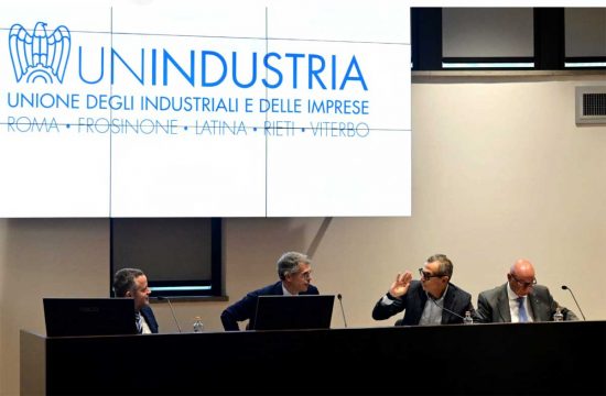 Presentazione rapporto Unindustria - Da sinistra Tullio Buccellato, Giorgio Klinger, Andrea Belli e Alessandro Mostarda