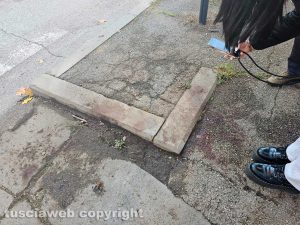 Viterbo - Il marciapiede di viale Trieste