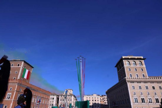 Roma - Il presidente della regione Lazio, Francesco Rocca, in occasione delle celebrazioni del 4 novembre
