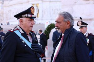 Roma - Il presidente della regione Lazio, Francesco Rocca, in occasione delle celebrazioni del 4 novembre