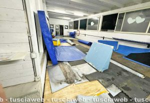 Civitavecchia - I danni alla palestra dell'As Gin