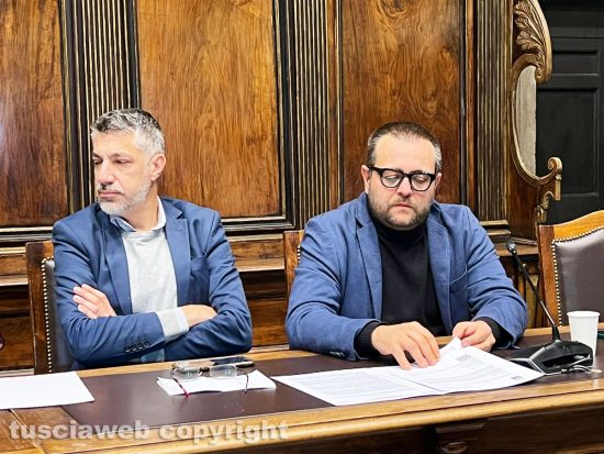 Viterbo - Presentazione del progetto "Oltre la PIetra" - Da sinistra Giuseppe Romagnoli e Gianpaolo Serone